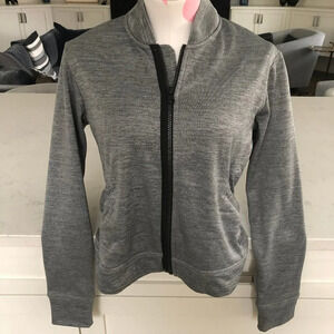 Mountain Hardware Full Zip Polyester Bomber Jacket Heather Gray Blend Size XS